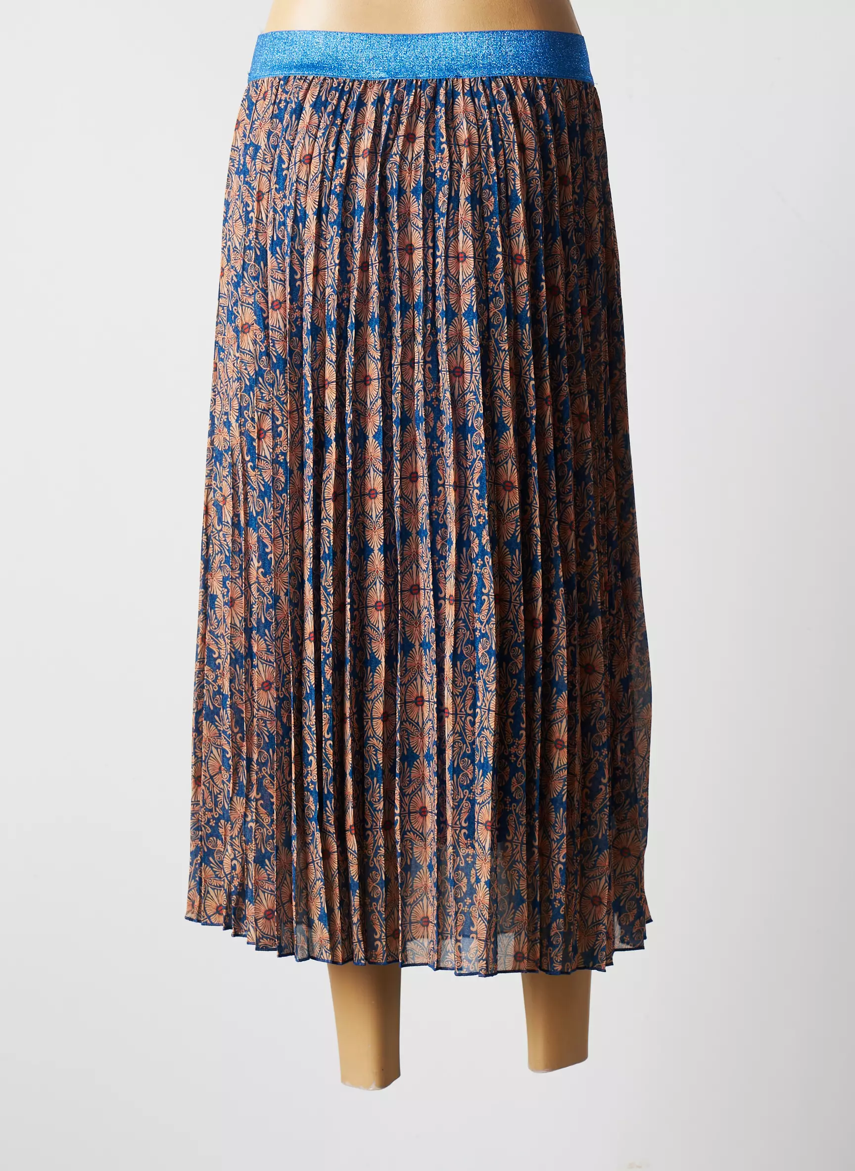 Blanc Boheme Jupes Longues Femme couleur bleu