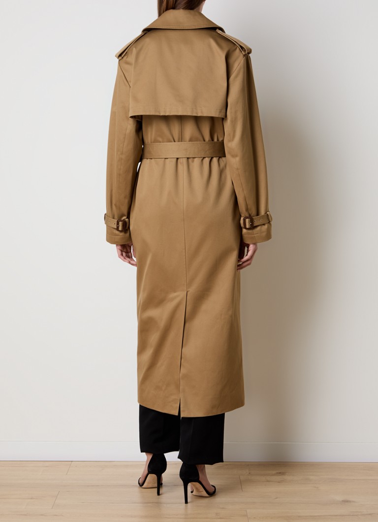 Saint Laurent double-breasted trench coat with tie belt