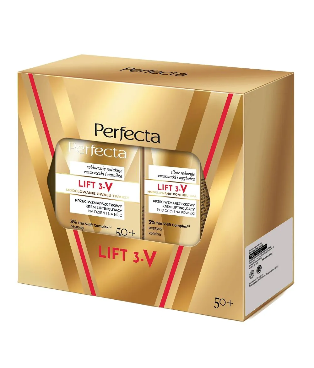 Perfecta V-Lift kosmetikos rinkinys, liftinguojantis veido kremas + paakių kremas