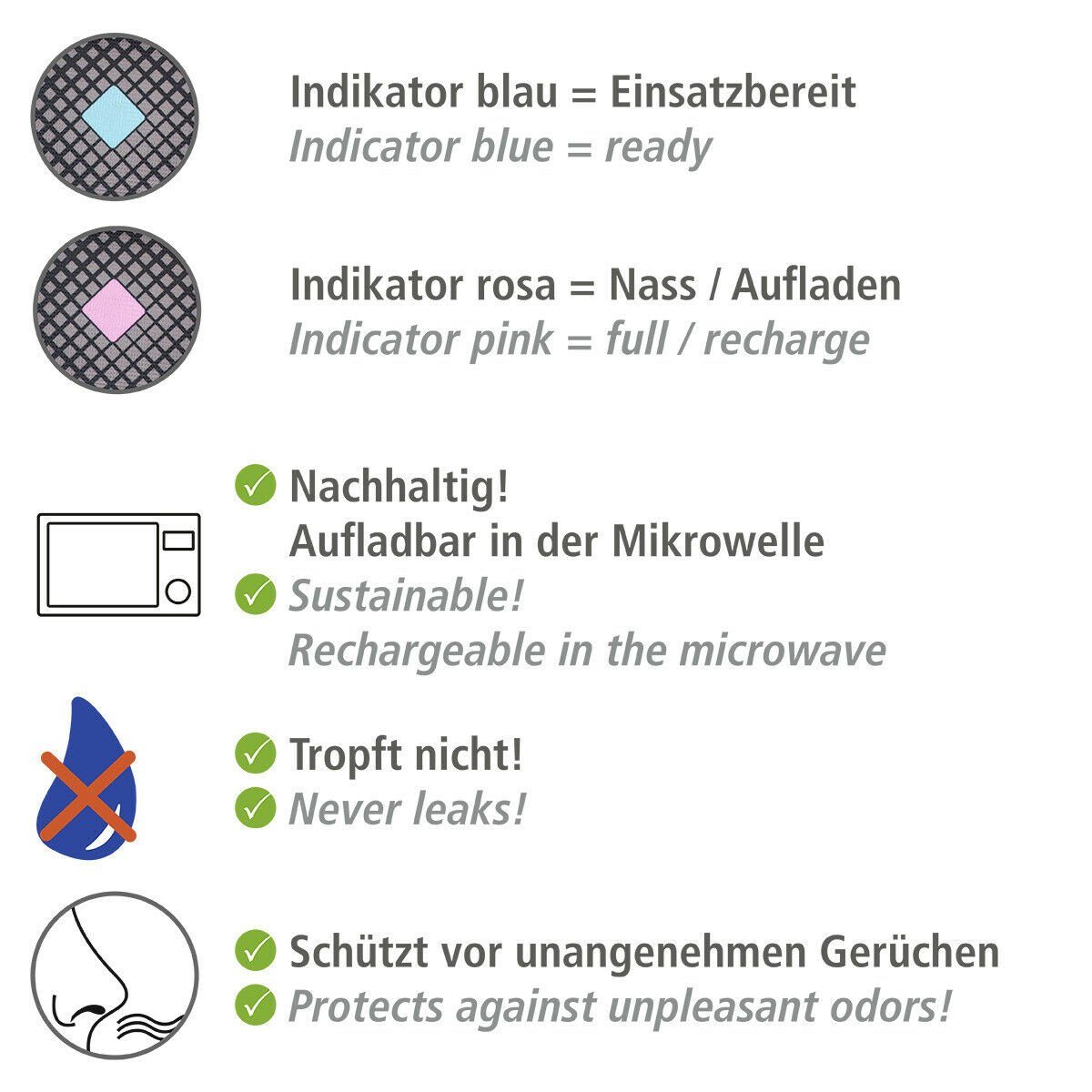 WENKO Dekokissen 2 x Entfeuchterkissen zwei 120g Luft Entfeuchter Kissen