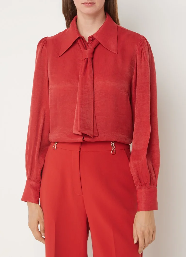 Aaiko  Veronne blouse met strikkraag