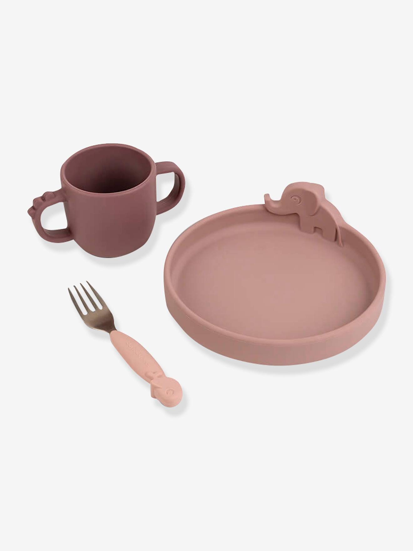 Coffret repas 3 pièces DONE BY DEER Peekaboo Deer Friends en silicone bleu