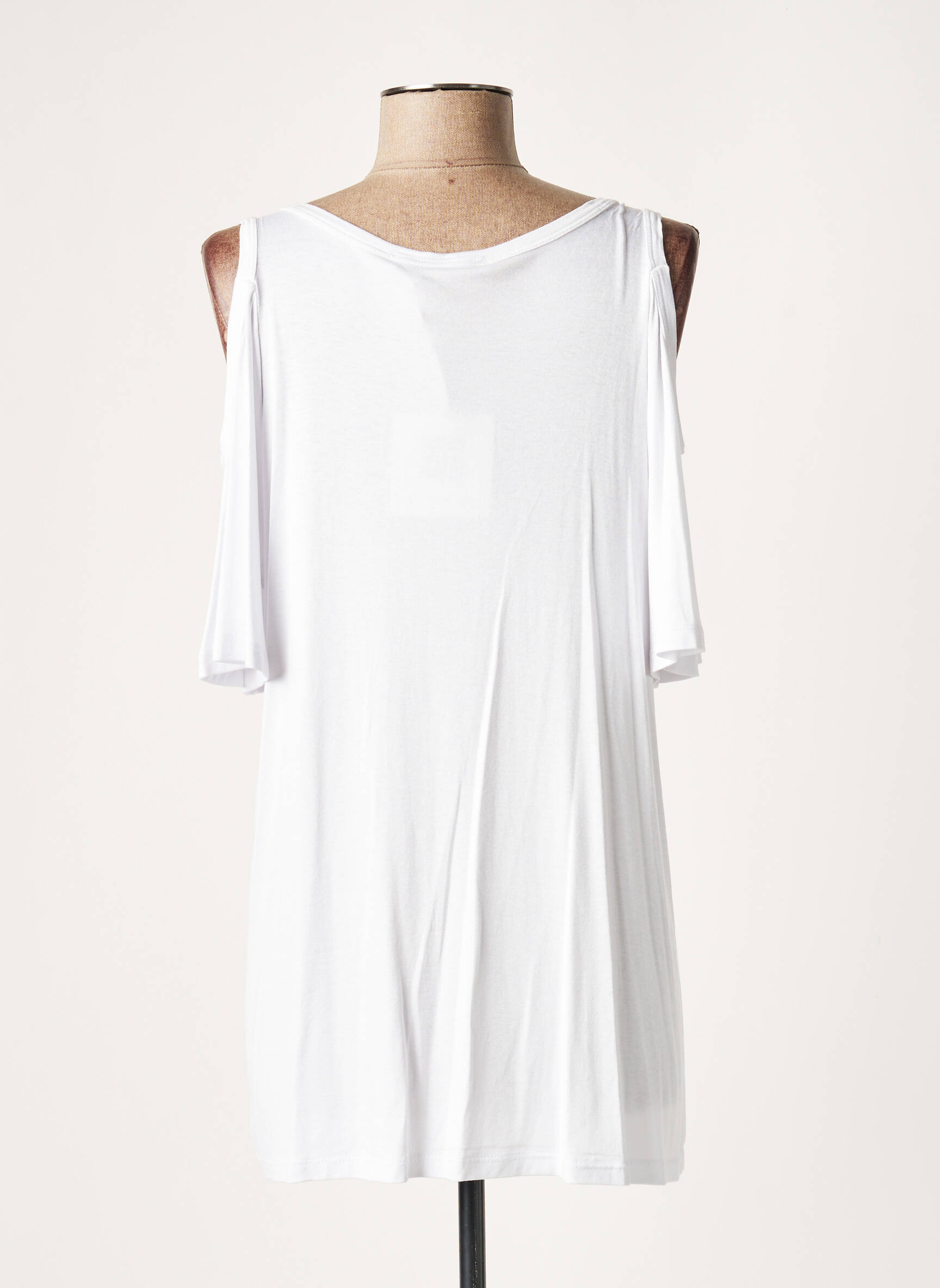 Lauren Vidal Tuniquemanchecourte Femme couleur blanc