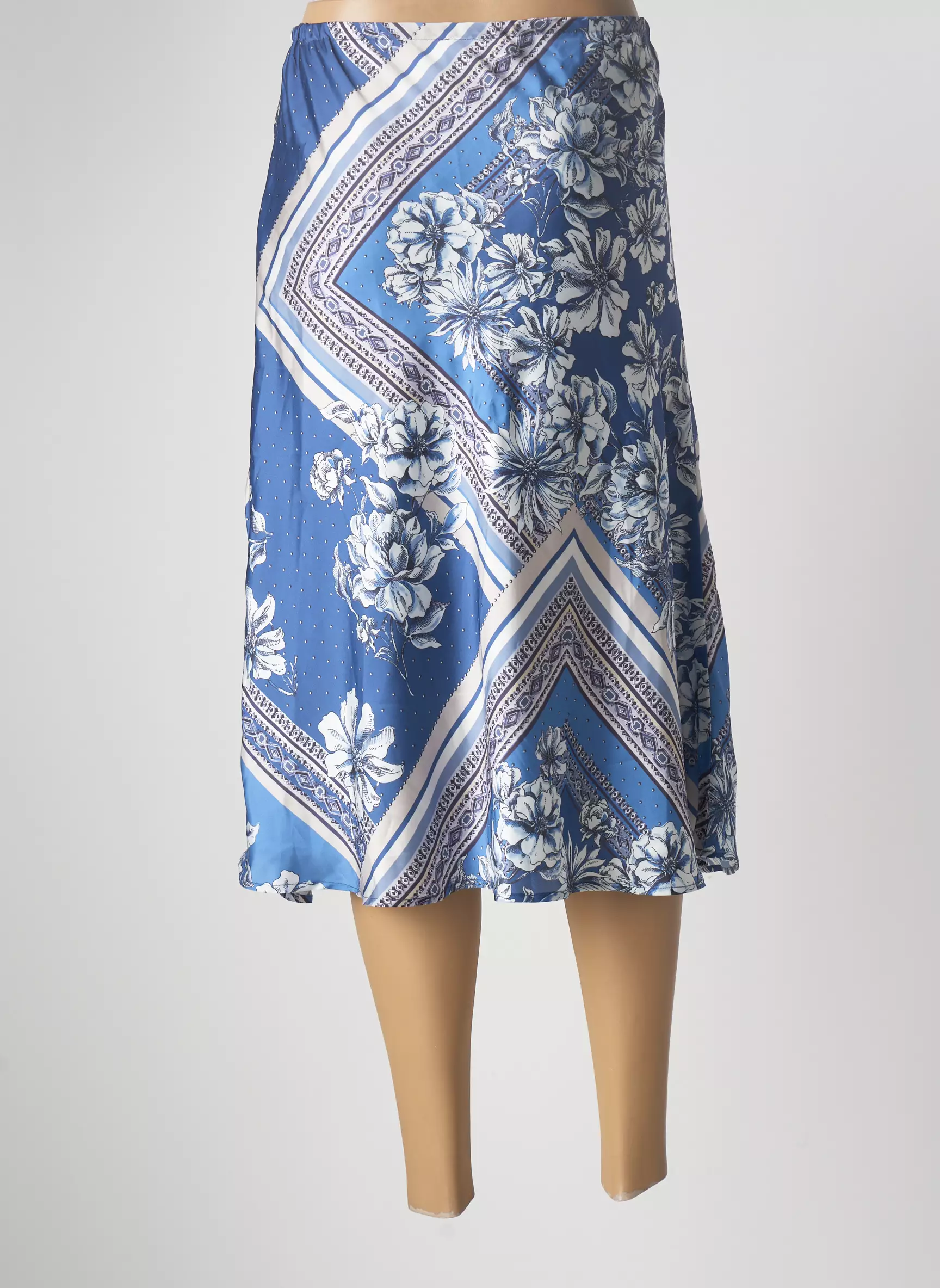 Morgan Jupes Mi Longues Femme couleur bleu