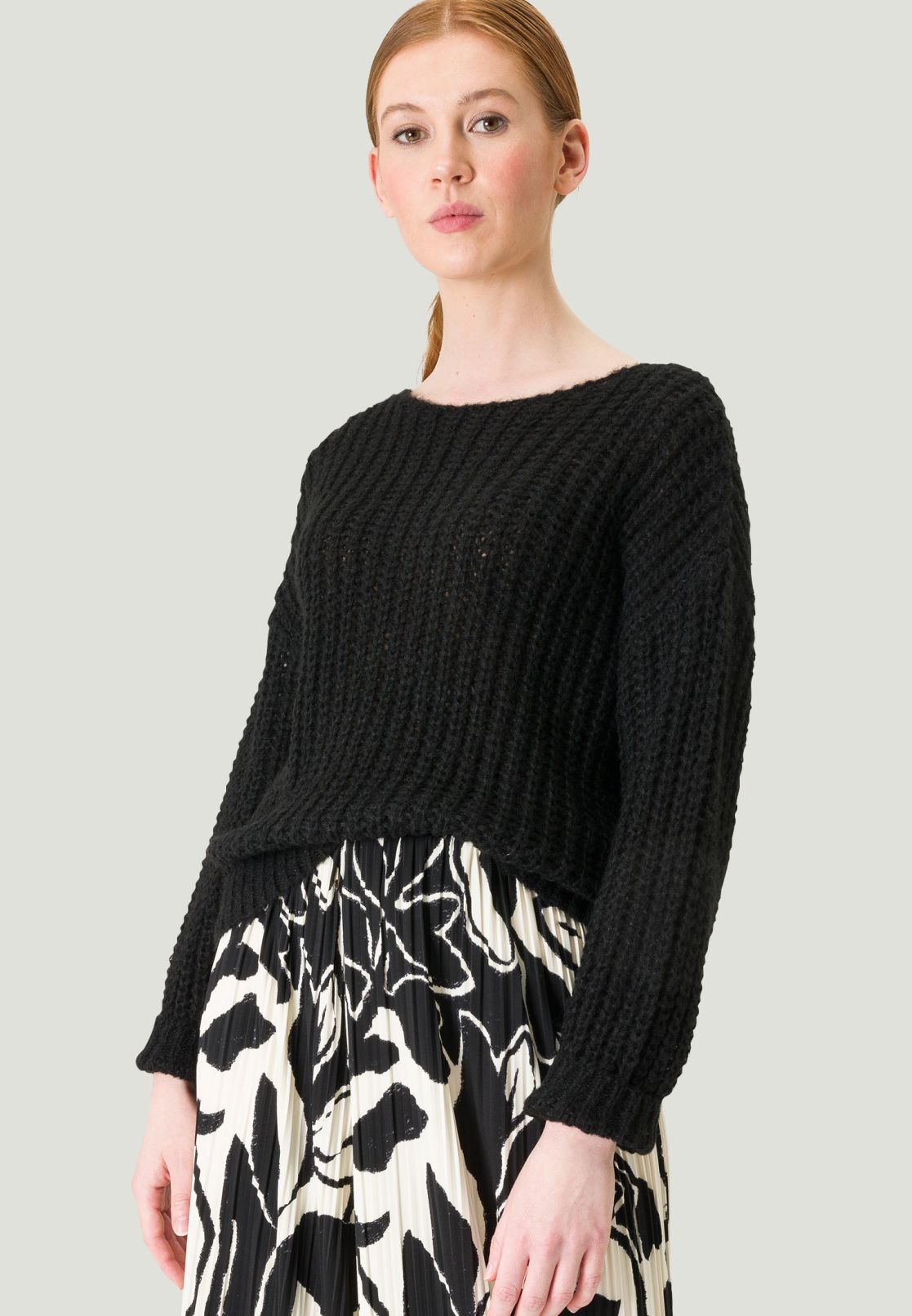 Strickpullover mit Rundhalssausschnitt