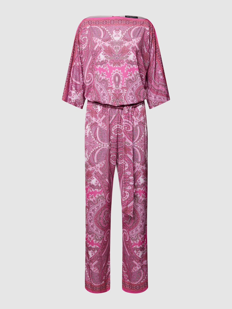 Jumpsuit mit Allover-Muster in pink