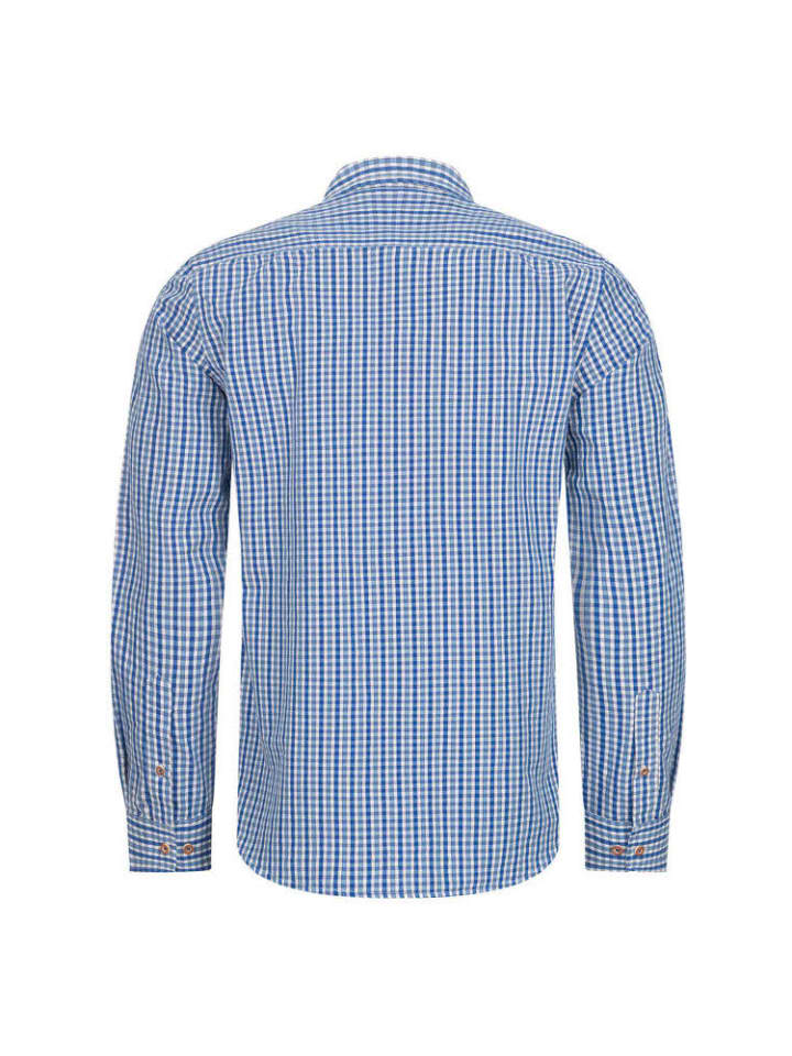 Nübler Trachtenhemd Langarm Harry in Blau günstig kaufen