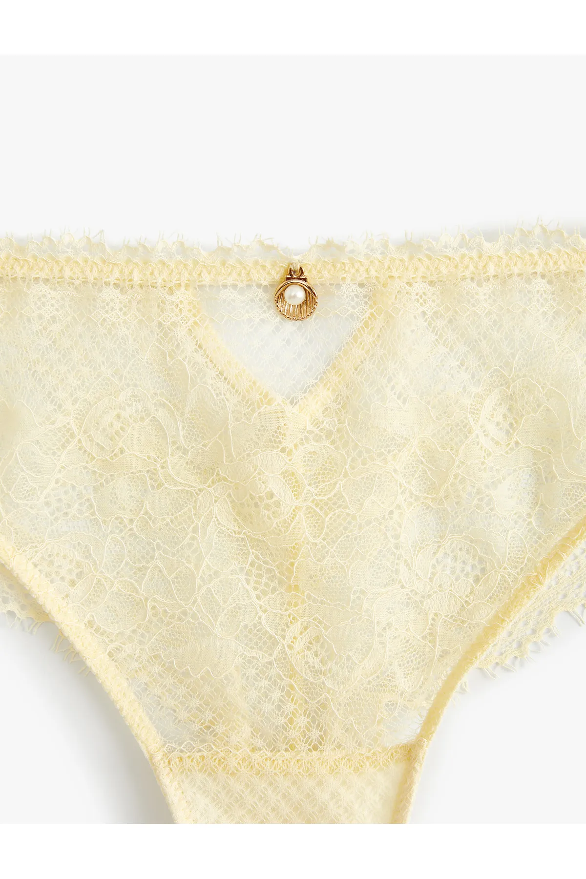 Koton  Brazilian-Slip mit Spitze und Accessoire-Detail