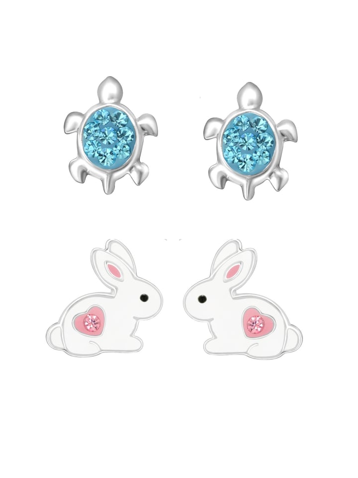 schmuck23 Ohrstecker Set Hase und Schildkröte 925 Silber günstig kaufen onesize