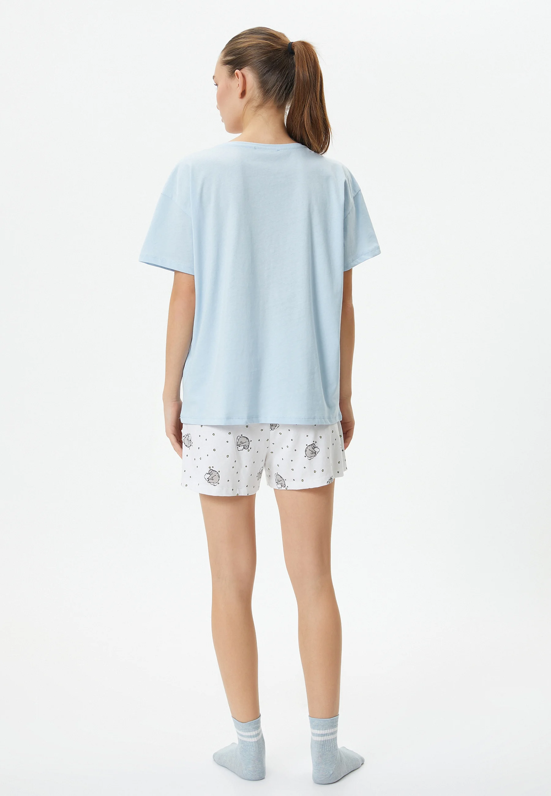 Koton CUELLO REDONDO MANGA CORTA ESTAMPADO - Pijama