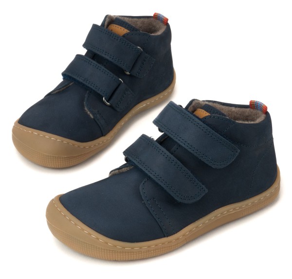 Koel bare ~ Don MidCut Klettschuh Wollfleece ~ Navy