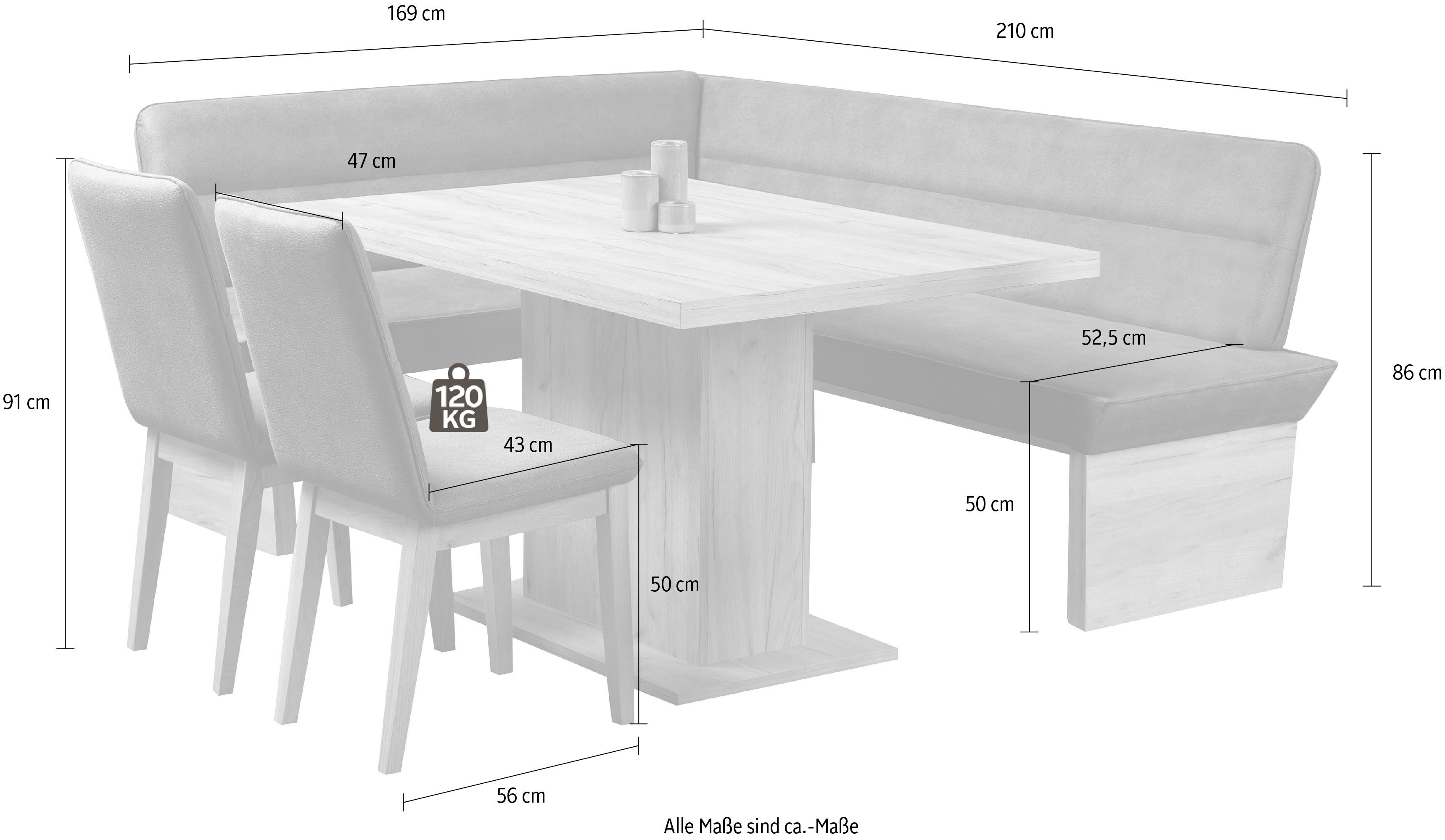 Home affaire Eckbankgruppe Beluna + Cross, (4-tlg)