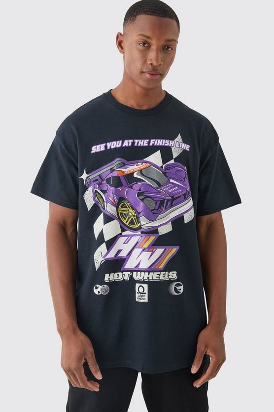 Oversize T-Shirt mit lizenziertem Hot Wheels Print