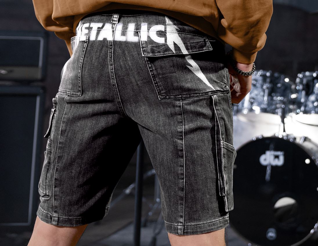 Metallica denim shorts