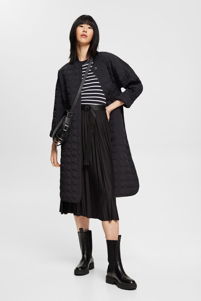Gerippter Kurzarm-Pullover