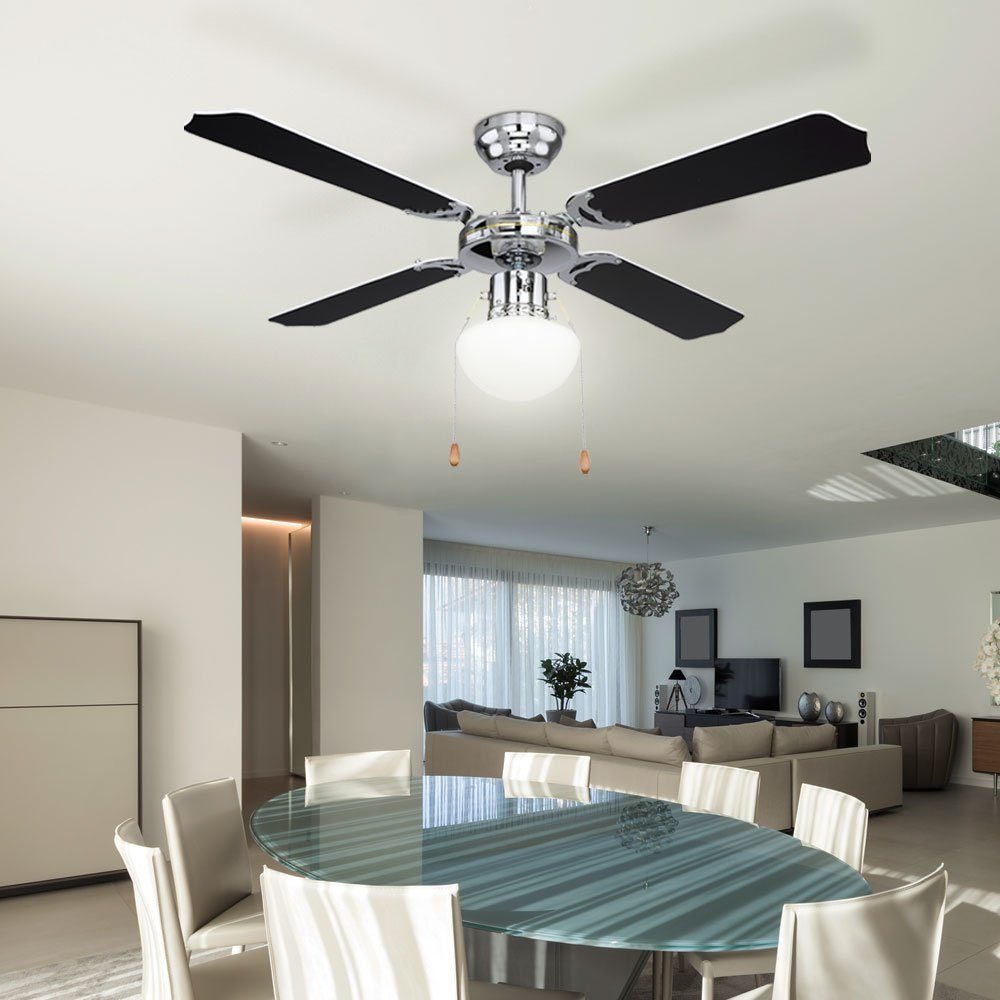 etc-shop Deckenventilator, Deckenventilator mit Licht Ventilator mit Beleuchtung Deckenlampe