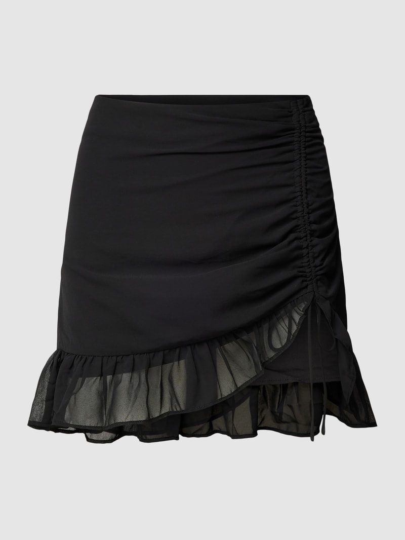 Minirock mit Allover-Print in schwarz
