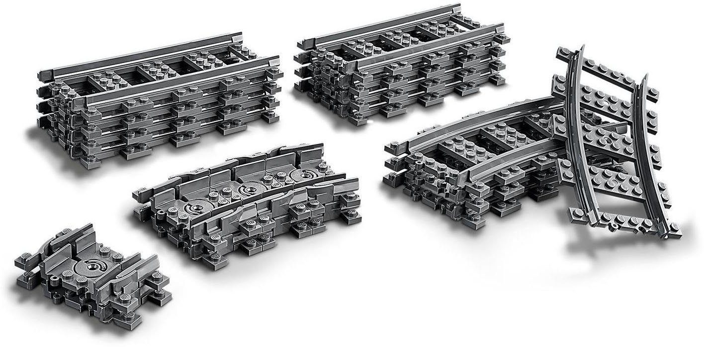 LEGO® Konstruktionsspielsteine Schienen (60205), LEGO® City, (20 St), Made in Europe