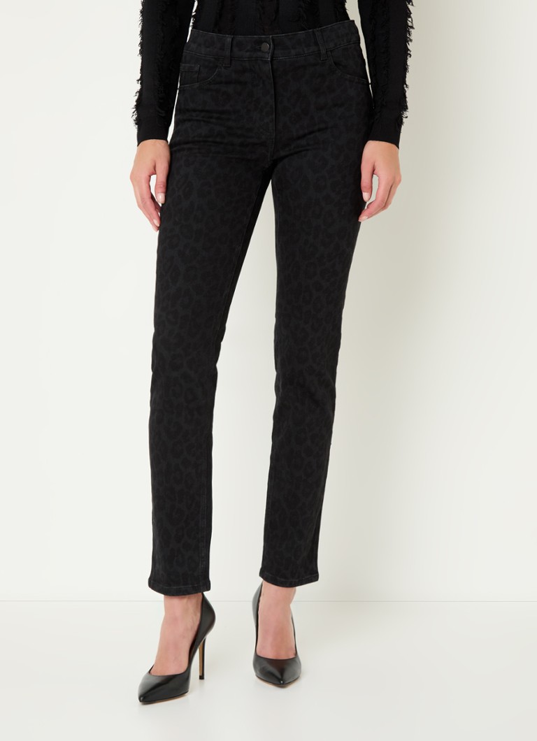 Gerry Weber Hose korkeavyötäröiset kapeat farkut leopardikuviolla