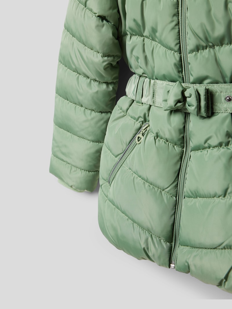 Steppjacke mit Taillengürtel in schilf