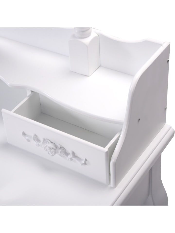 COSTWAY Schminktisch mit Hocker in Weiß günstig kaufen onesize