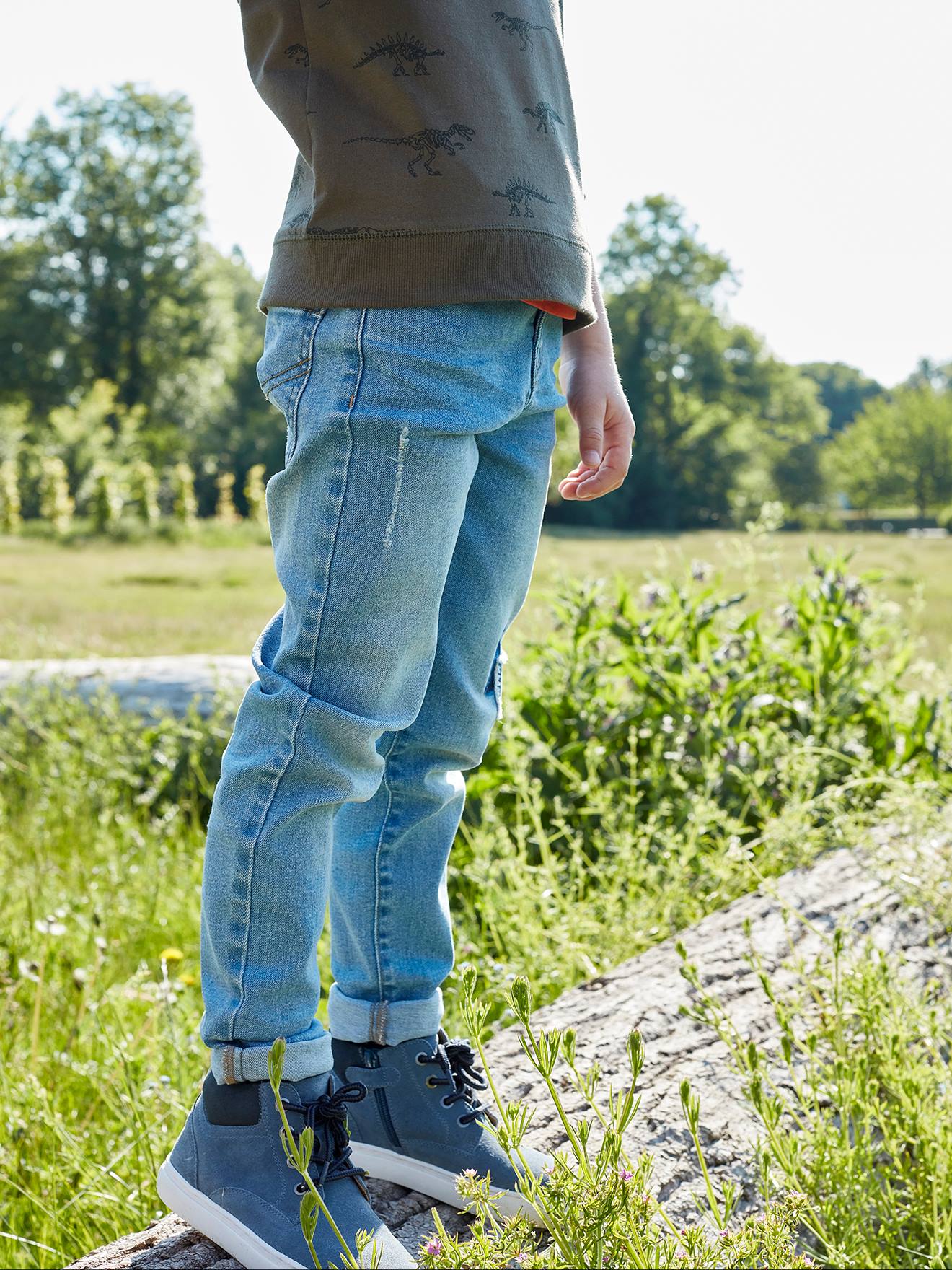Vertbaudet Jungen Jeans, Loose-Fit - blue stone