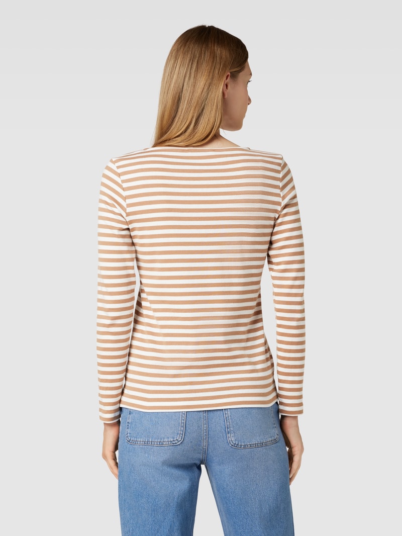 Longsleeve mit Streifenmuster in beige