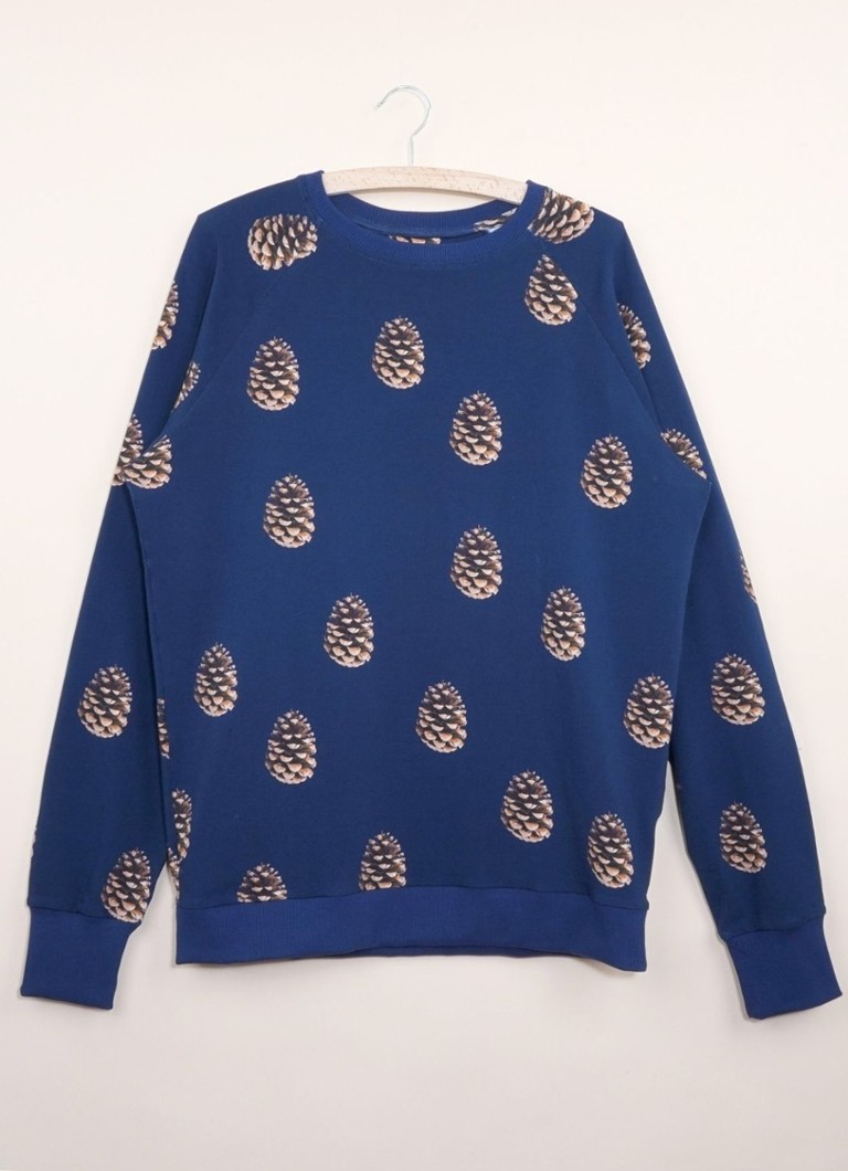 T-shirt a maniche lunghe Snurk Pinecones in cotone biologico