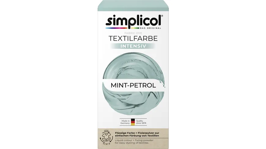 simplicol Textilfarbe Intensiv Mint-Petrol 150 ml