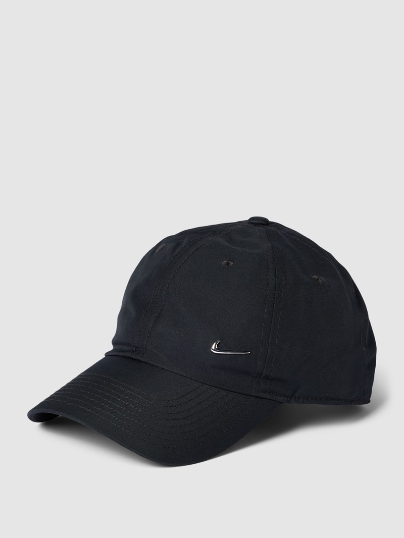 Basecap mit Label-Stitching in schwarz