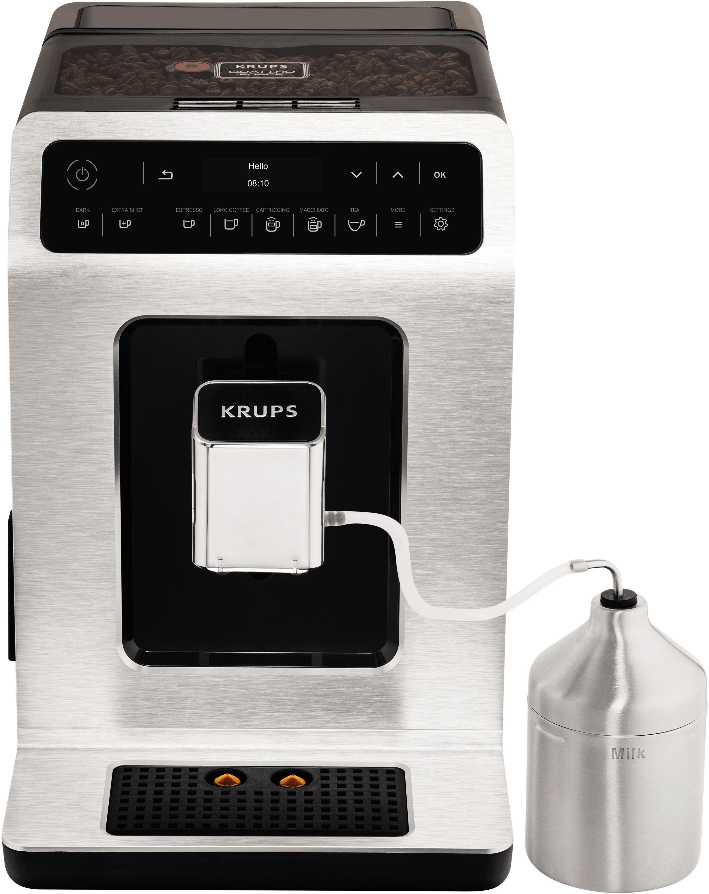 Krups Kaffeevollautomat EA891D Evidence, 12 Kaffee- und 3 Tee-Variationen, OLED-Display und Touchscreen