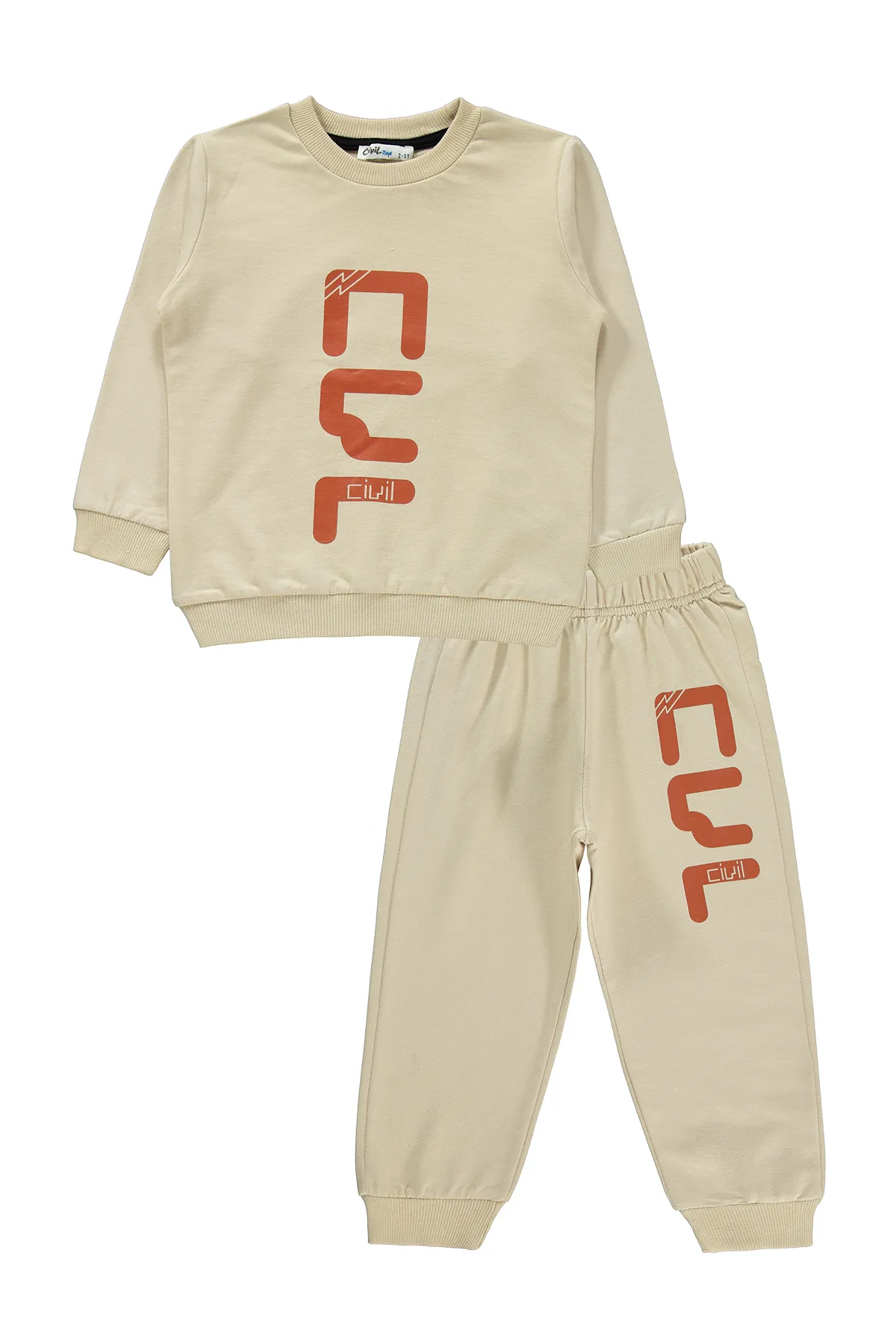 Civil Boys  Jungen-Trainingsanzug-Set, 2–5 Jahre, Stone