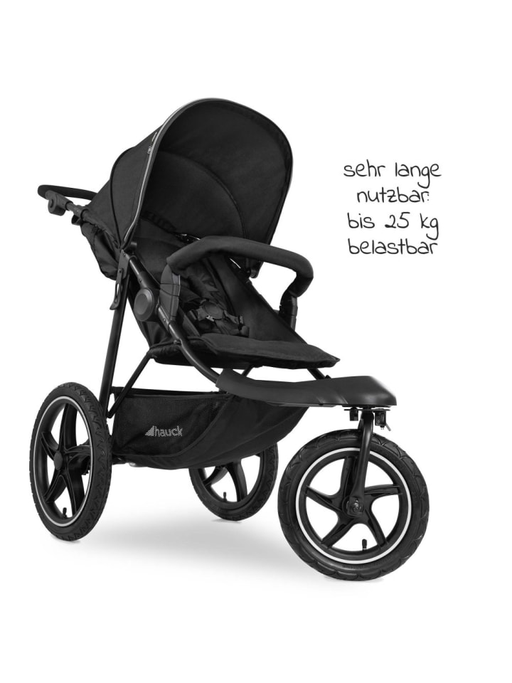 Hauck Buggy & Jogger Runner 2 (mit großen Luftreifen) - Black in schwarz günstig kaufen onesize