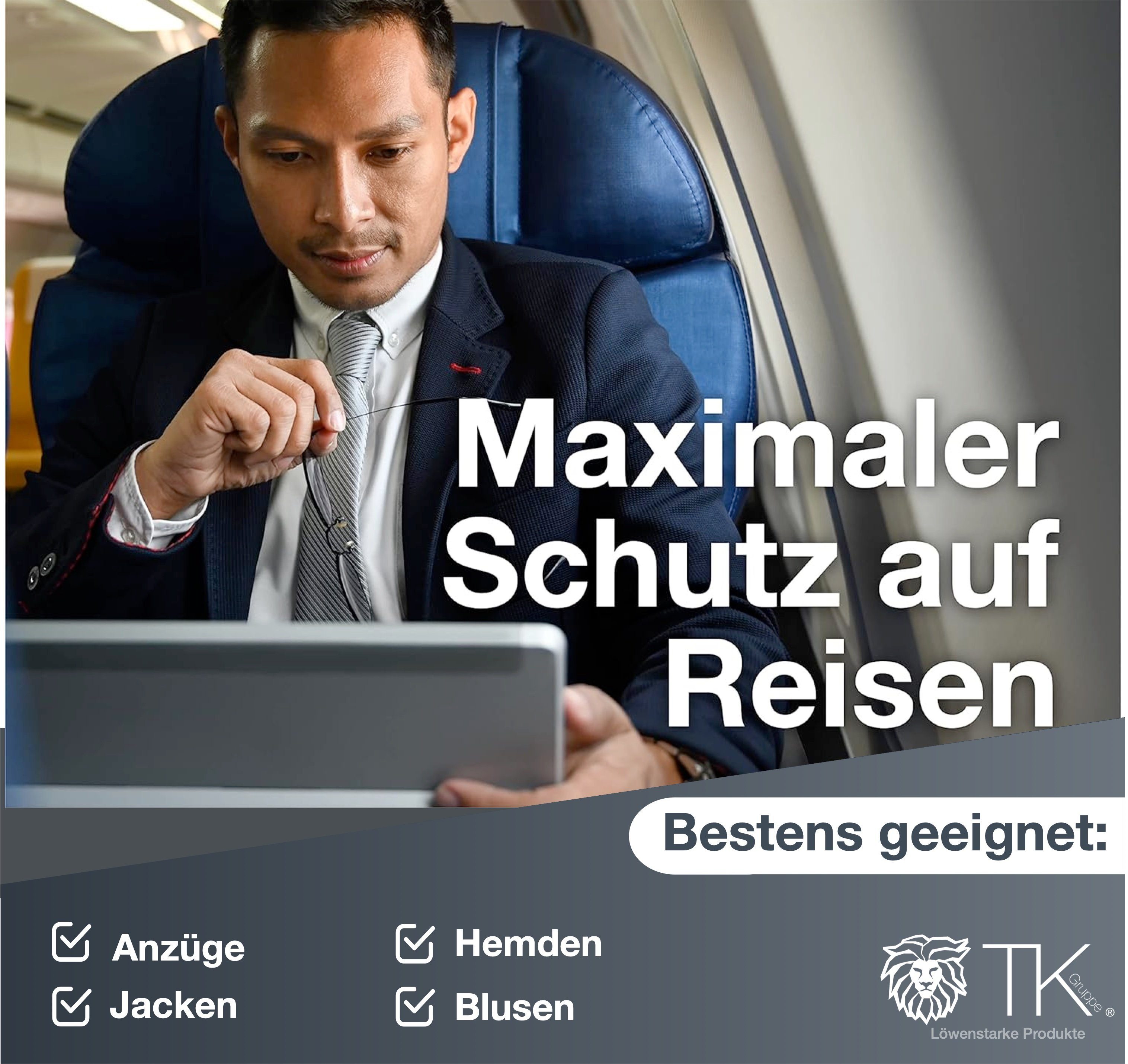 TK Gruppe Kleiderschutzhülle Kleidersack Set - 2x Kleiderhüllen inkl. 1x Wäschesack (3 St)