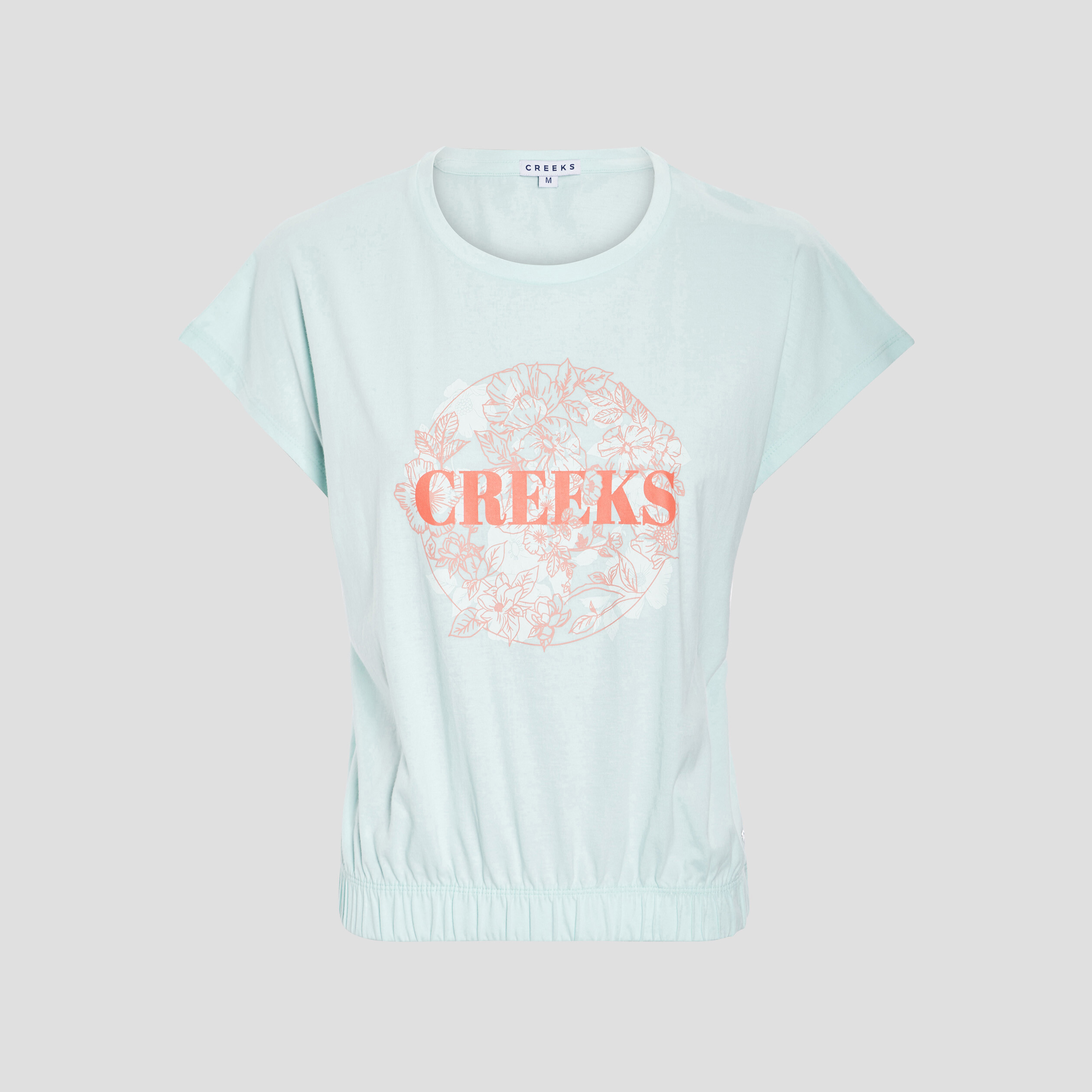 T-shirt manches courtes Creeks bleu turquoise femme | La Halle