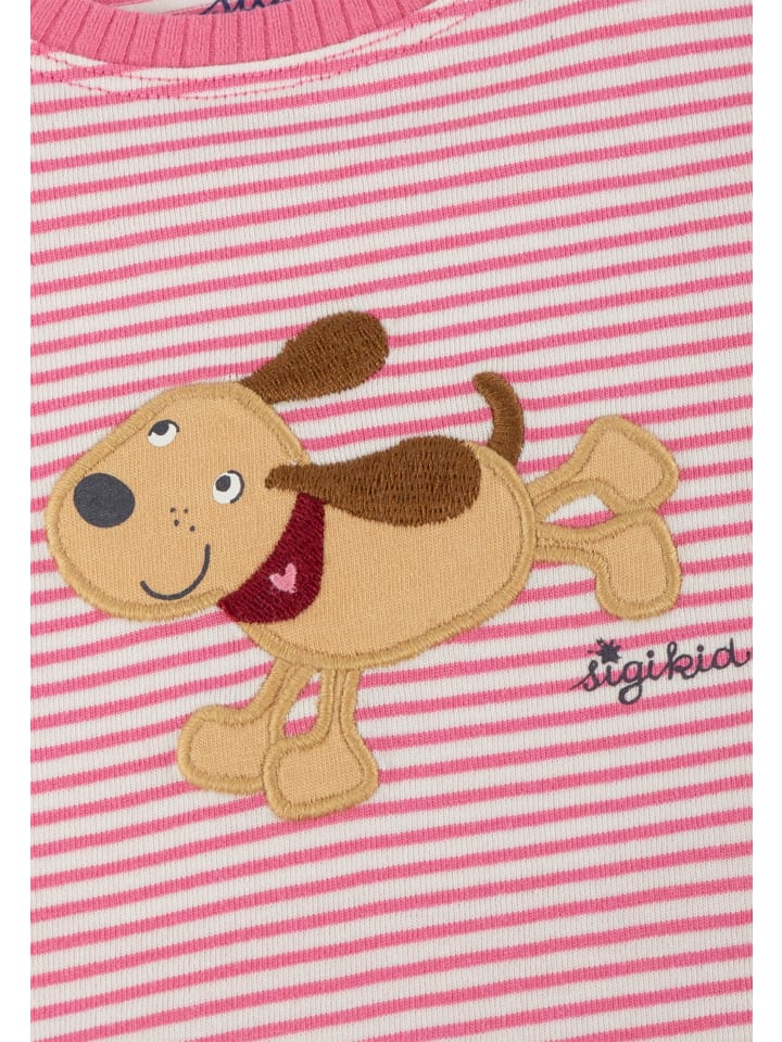 Sigikid T-Shirt Funny Dog in Rosa/Weiß günstig kaufen