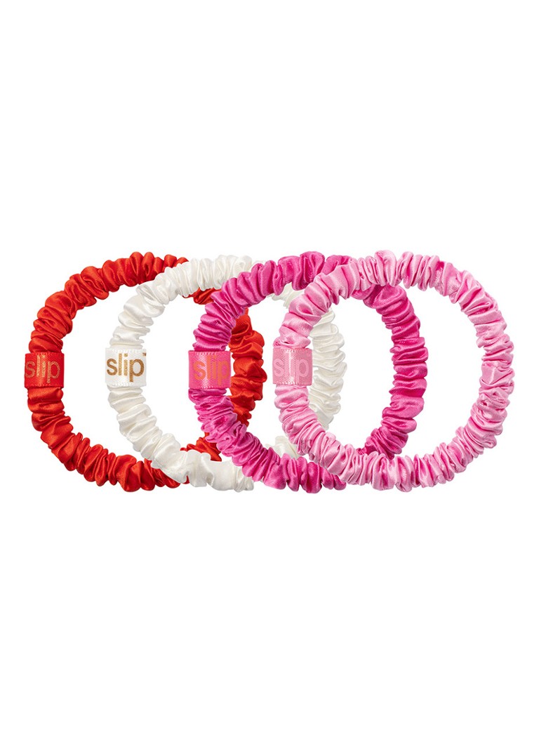 slip  Pure Silk Skinny Scrunchie set - Limited Edition haarelastiek van zijde set van 4