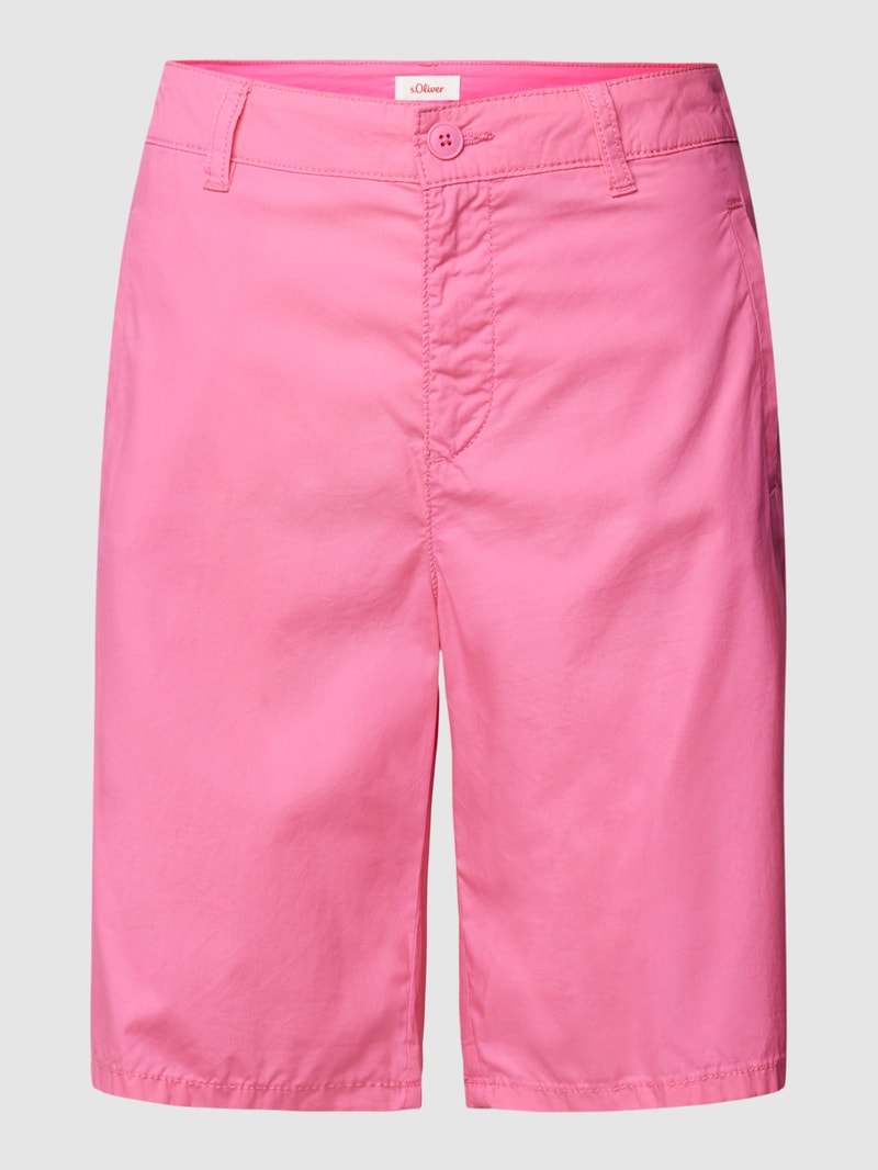 Chinoshorts mit seitlichen Eingrifftaschen in pink