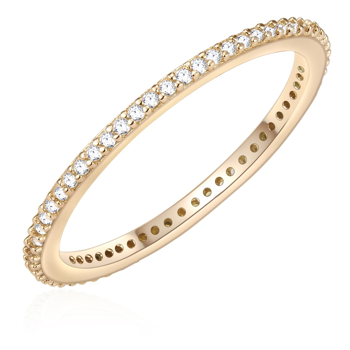 Ring Sterling Silber Zirkonia in Gelbgold