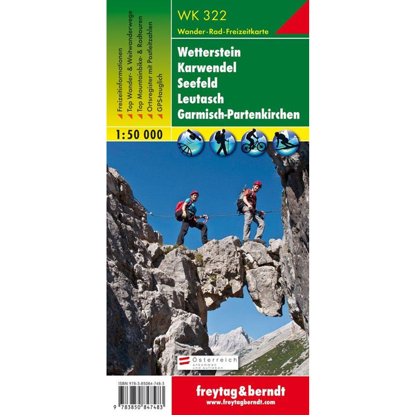 Wetterstein, Karwendel, Seefeld, Leutasch, Garmisch Partenkirchen 1 : 50 000 - Wanderkarte