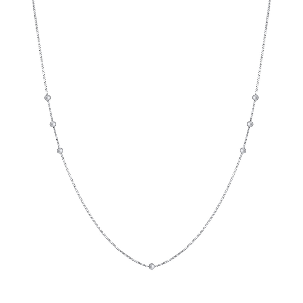 Elli Elli Collier Boules de gourmette pour femmes Tendance minimale de base en argent  Bijoux