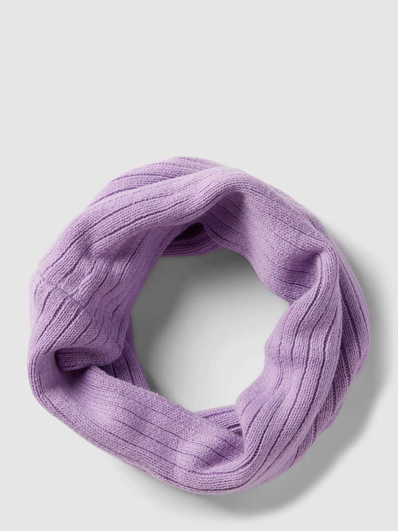 Loop-Schal mit Label-Patch in flieder
