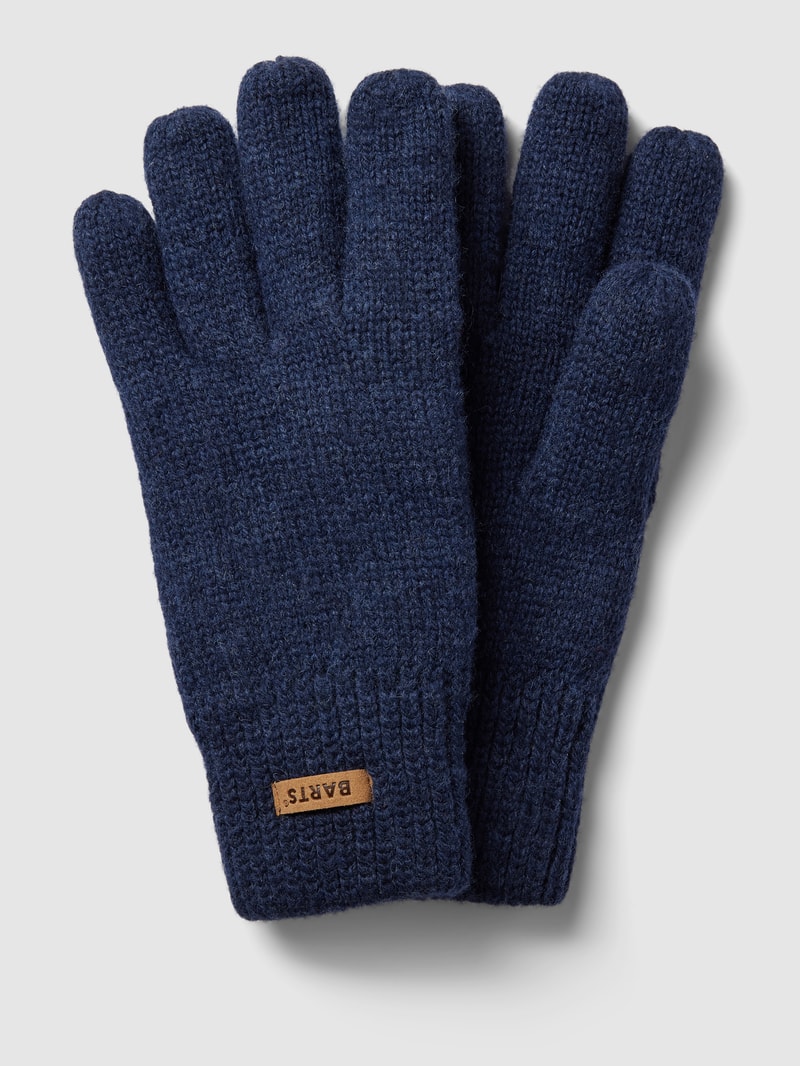 Handschuhe mit Label-Patch Modell 'Haakon' in blau