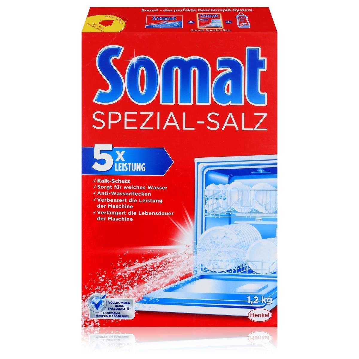 Somat Somat Spülmaschinen Spezial-Salz 1,2kg - Anti-Wasserflecken (1er Pack) Spülmaschinenreiniger