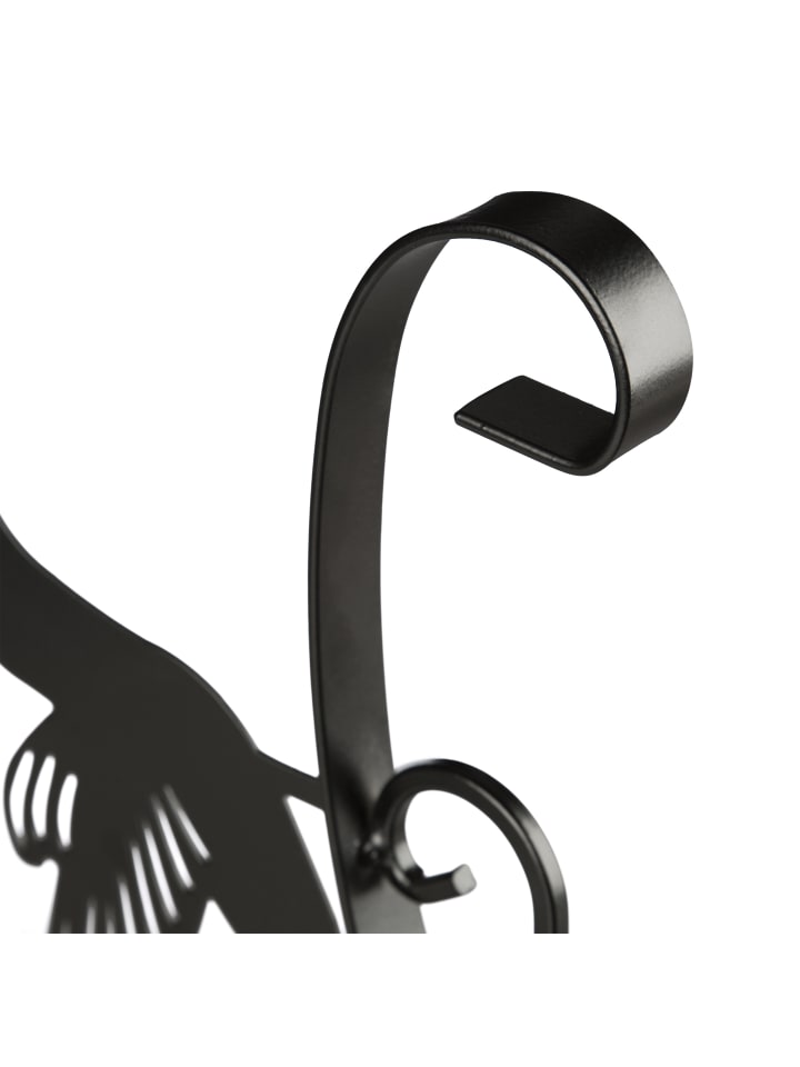 relaxdays Blumenhaken Vogel in Schwarz günstig kaufen onesize