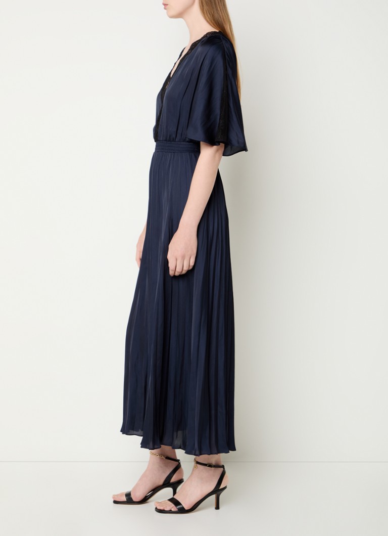 Robe midi Maje avec détails en dentelle