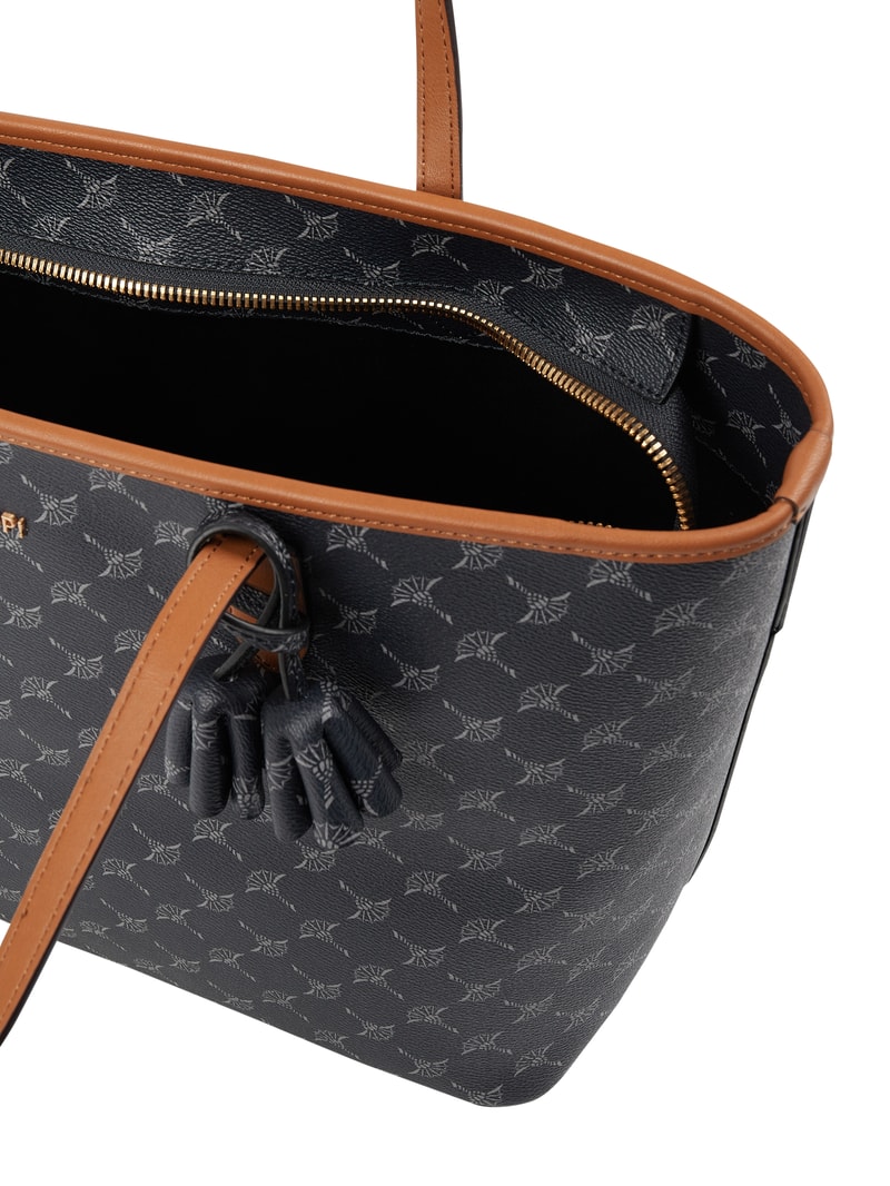 Shopper mit abnehmbarer Reißverschlusstasche Modell 'Lara' in dunkelblau