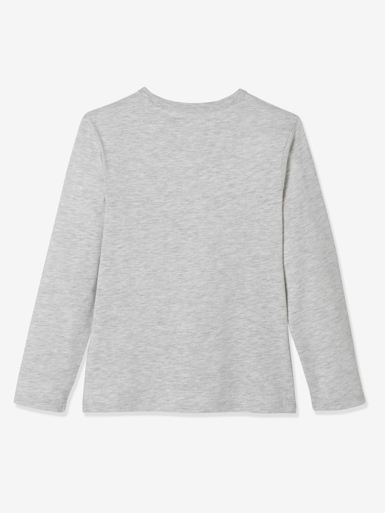 Lot de 3 T-shirts garçon manches longues BASICS lot camaieu blanc