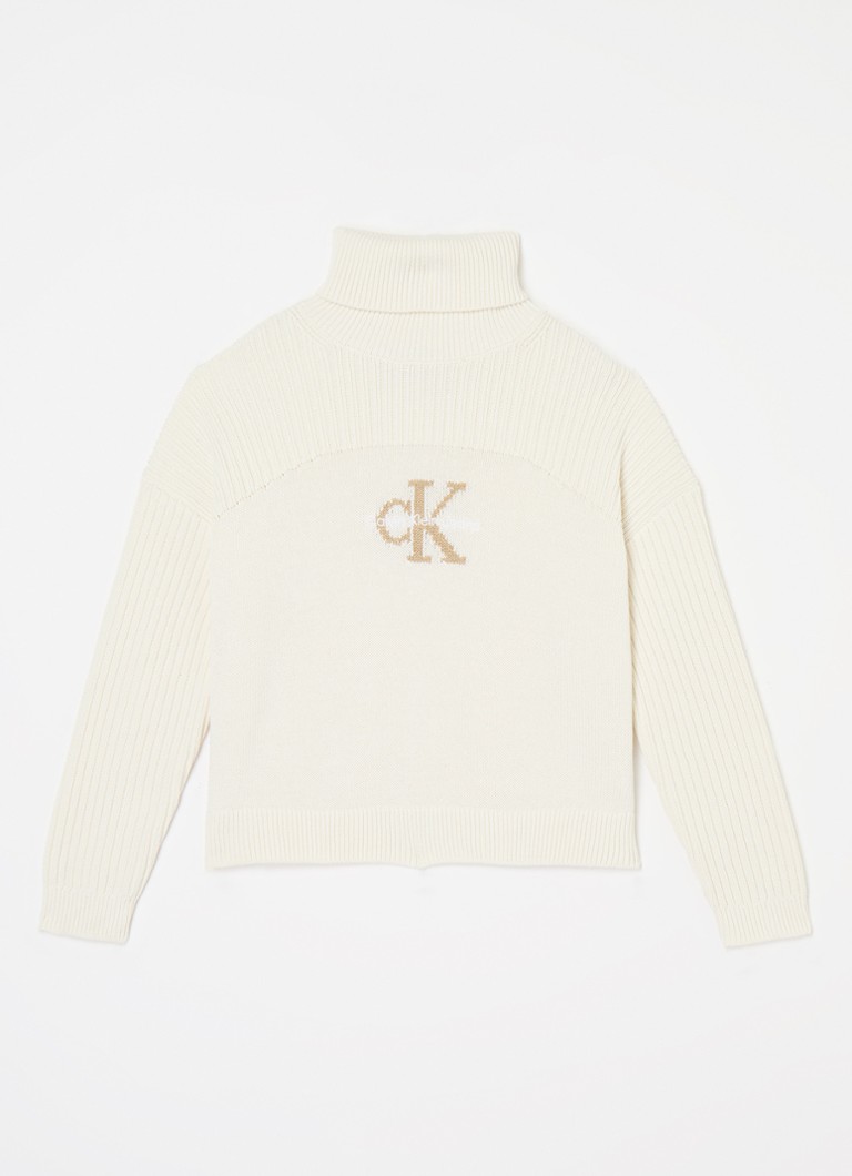 Calvin Klein megztinis su megztu logotipu