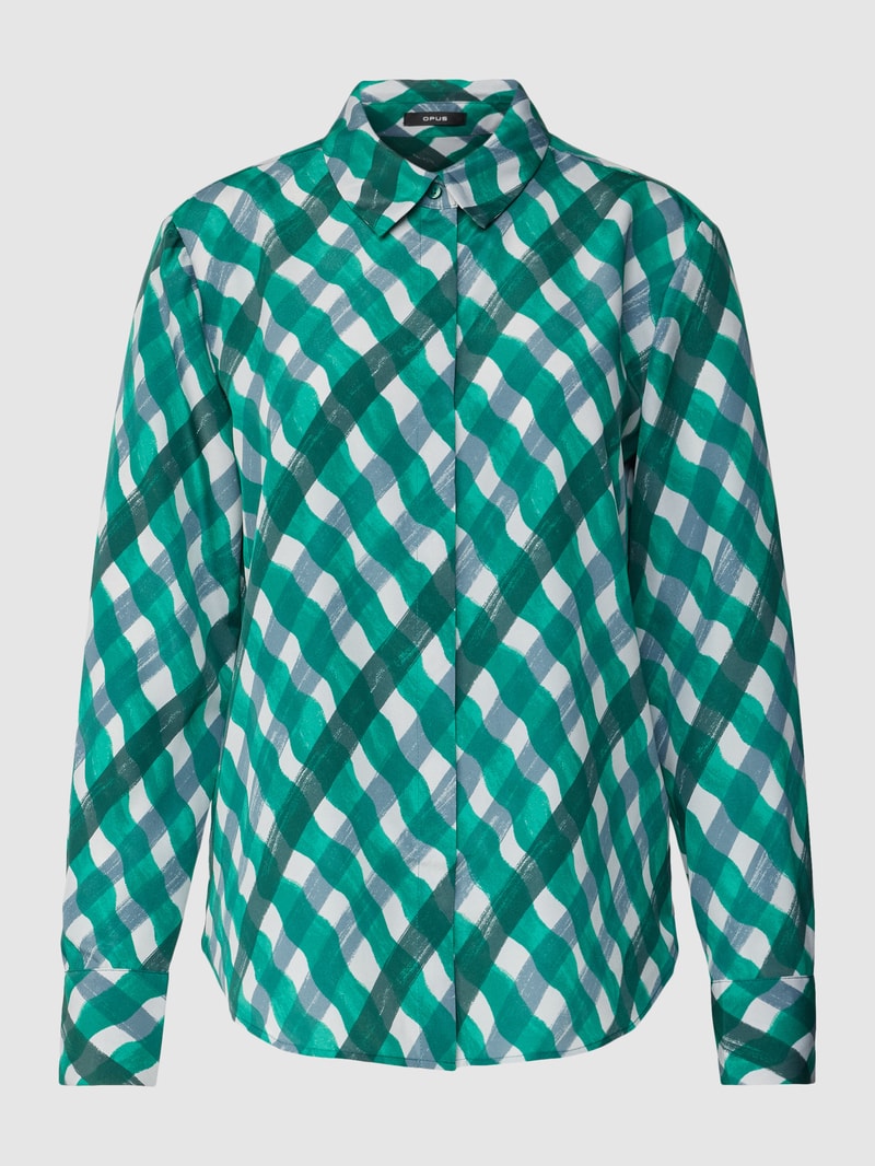 Bluse mit Allover-Muster Modell 'Falkine' in grün